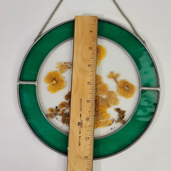 Stained Glass Dried Pressed Flowers Suncatcher - Picture 6 of 11